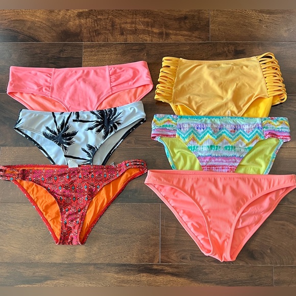 6 Colorful Bikini Bottoms Size Large - Picture 2 of 4